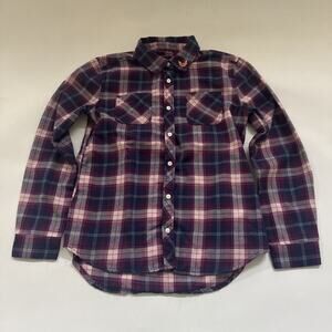 Eddie Bauer Plaid Flannel Shirts Kids Girls Size Large 14 Cowboy Western